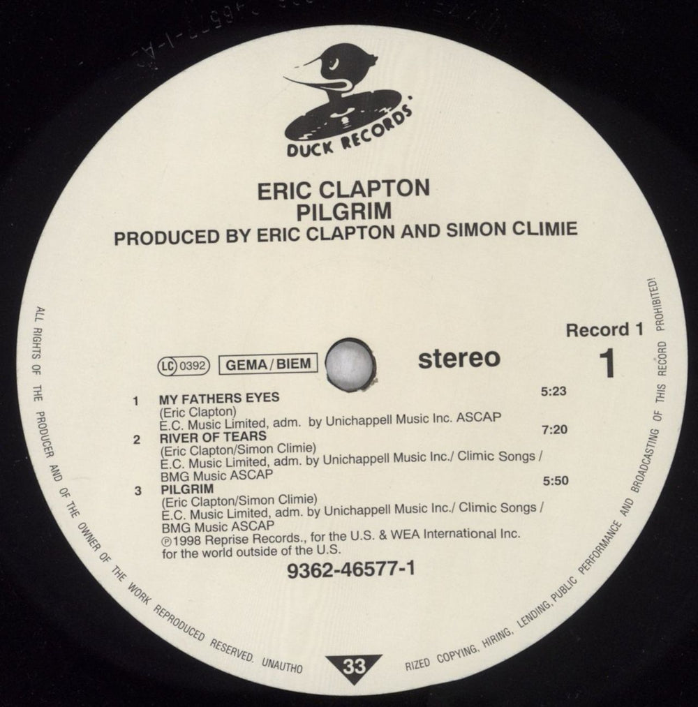 Eric Clapton Pilgrim UK 2-LP vinyl record set (Double LP Album) CLP2LPI844993