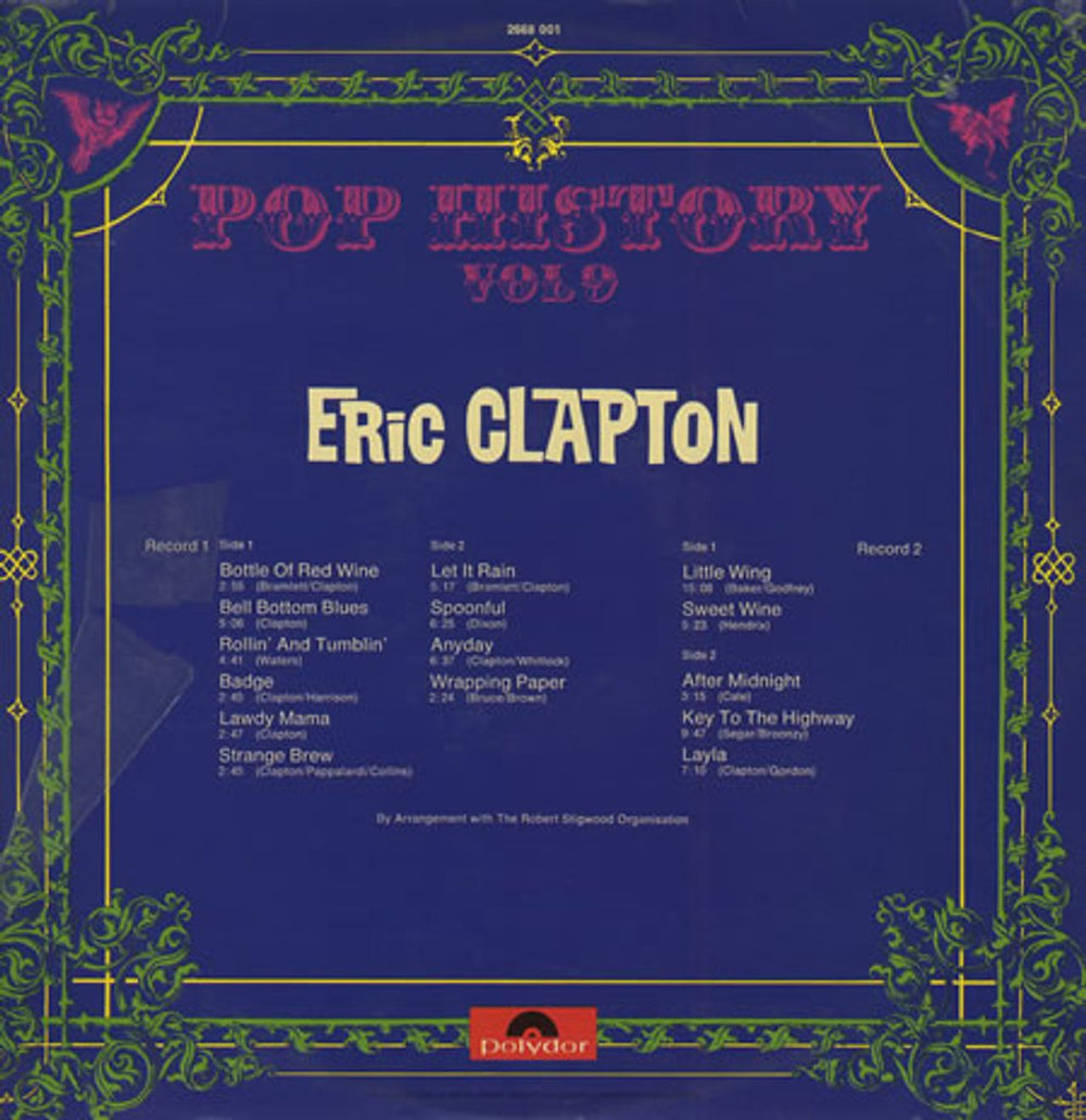 Eric Clapton Pop History Vol.9 German 2-LP vinyl record set (Double LP Album) CLP2LPO78028