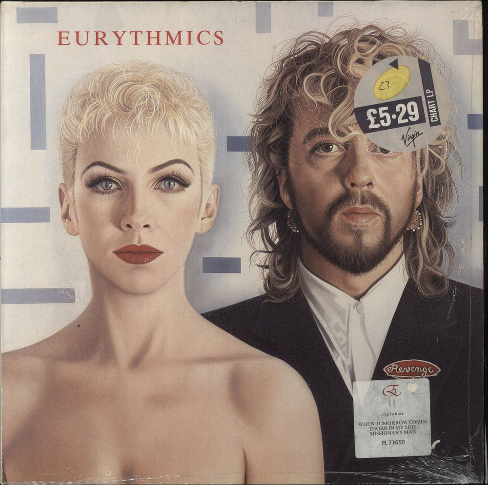 Eurythmics Revenge - 1st - Stickered + Insert UK vinyl LP album (LP record) PL71050