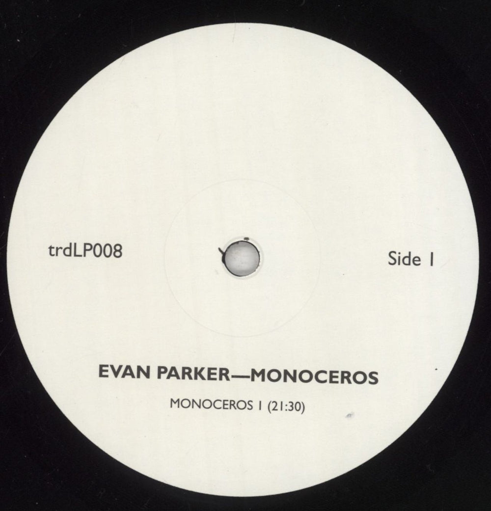 Evan Parker Monoceros UK vinyl LP album (LP record) EPALPMO854460