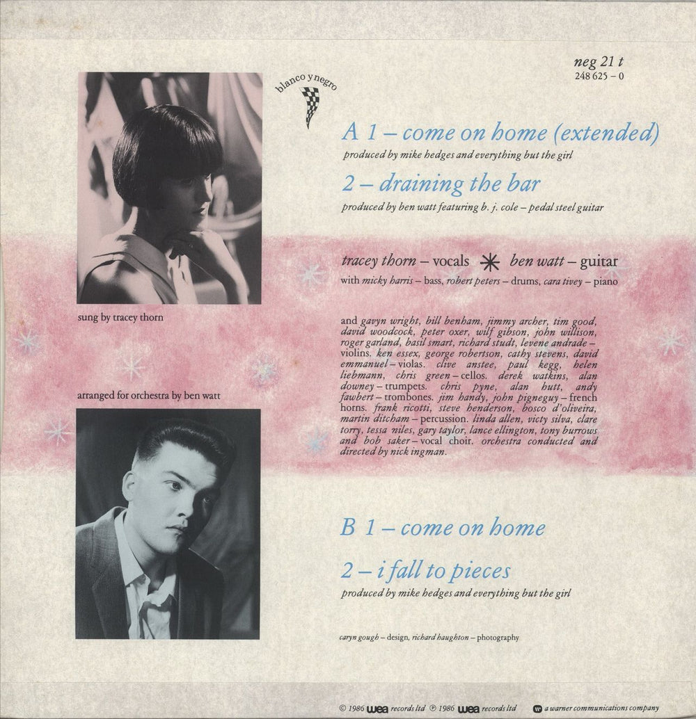 Everything But The Girl Come On Home UK 12" vinyl single (12 inch record / Maxi-single)