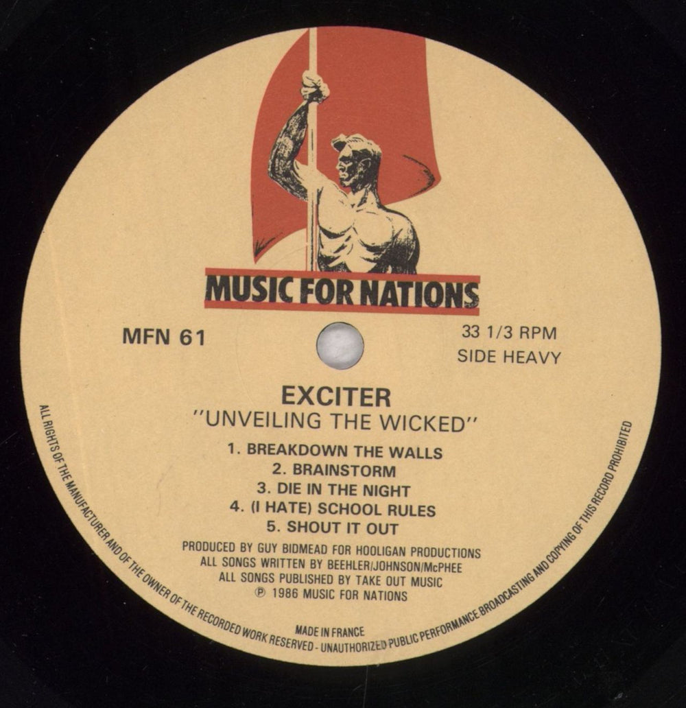 Exciter Unveiling The Wicked UK vinyl LP album (LP record) EX0LPUN607125