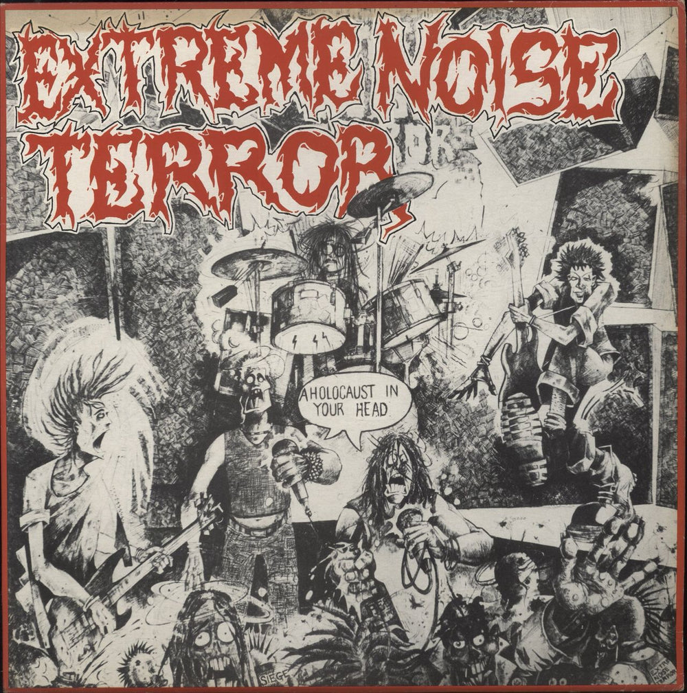 Extreme Noise Terror A Holocaust In Your Head - VG UK vinyl LP album (LP record) HURT1