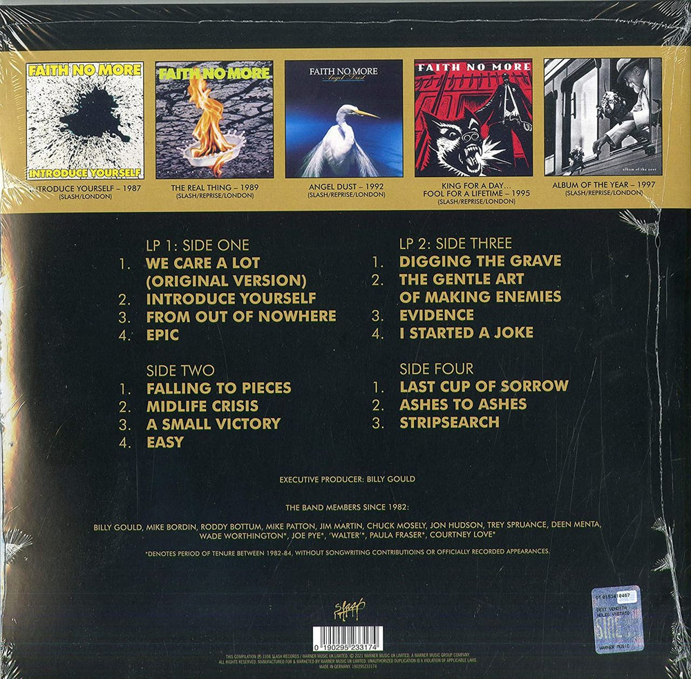 Faith No More Who Cares A Lot? The Greatest Hits - Gold Vinyl - Sealed UK 2-LP vinyl record set (Double LP Album) 190295233174