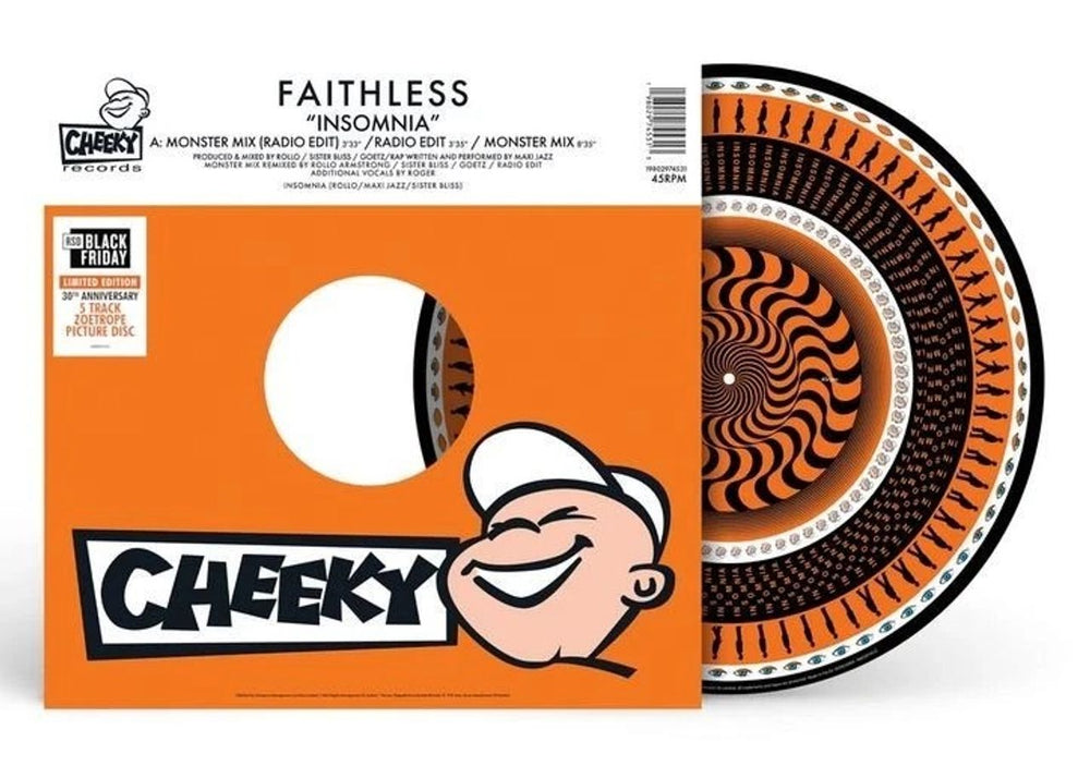 Faithless Insomnia - RSD Black Friday 2025 - Zoetrope Picture Disc - Sealed UK 12" vinyl picture disc (12 inch picture record) FTL2PIN880075
