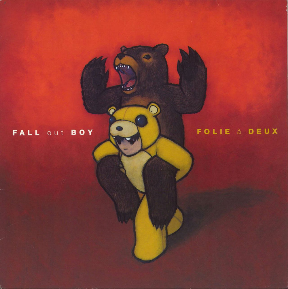 Fall Out Boy Folie A Deux - Red & Orange Vinyl US 2-LP vinyl record set (Double LP Album) B001219601