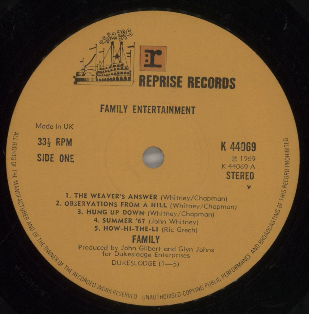 Family Family Entertainment - Tan Label UK vinyl LP album (LP record) FMLLPFA779030