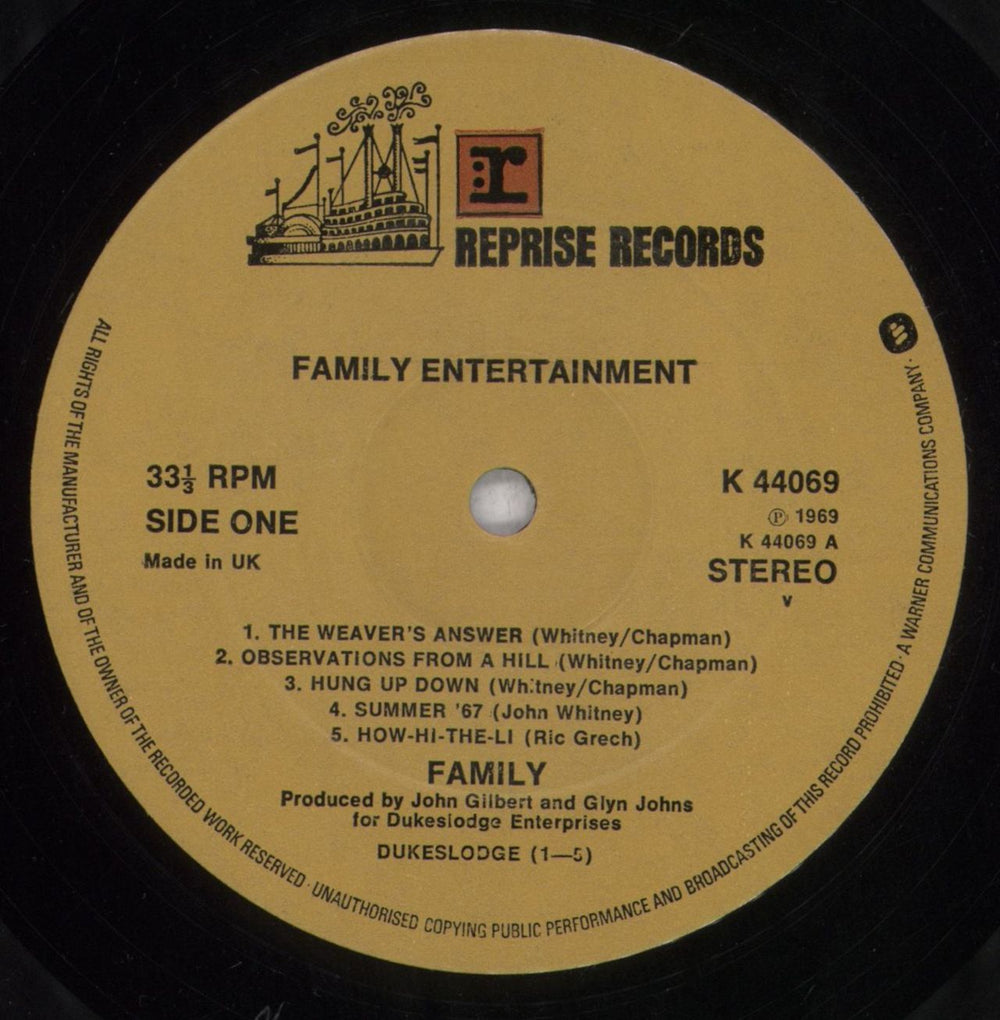 Family Family Entertainment - Tan Label UK vinyl LP album (LP record) FMLLPFA835064