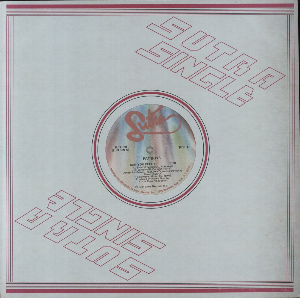 Fat Boys Can You Feel It US 12" vinyl single (12 inch record / Maxi-single) SUD029