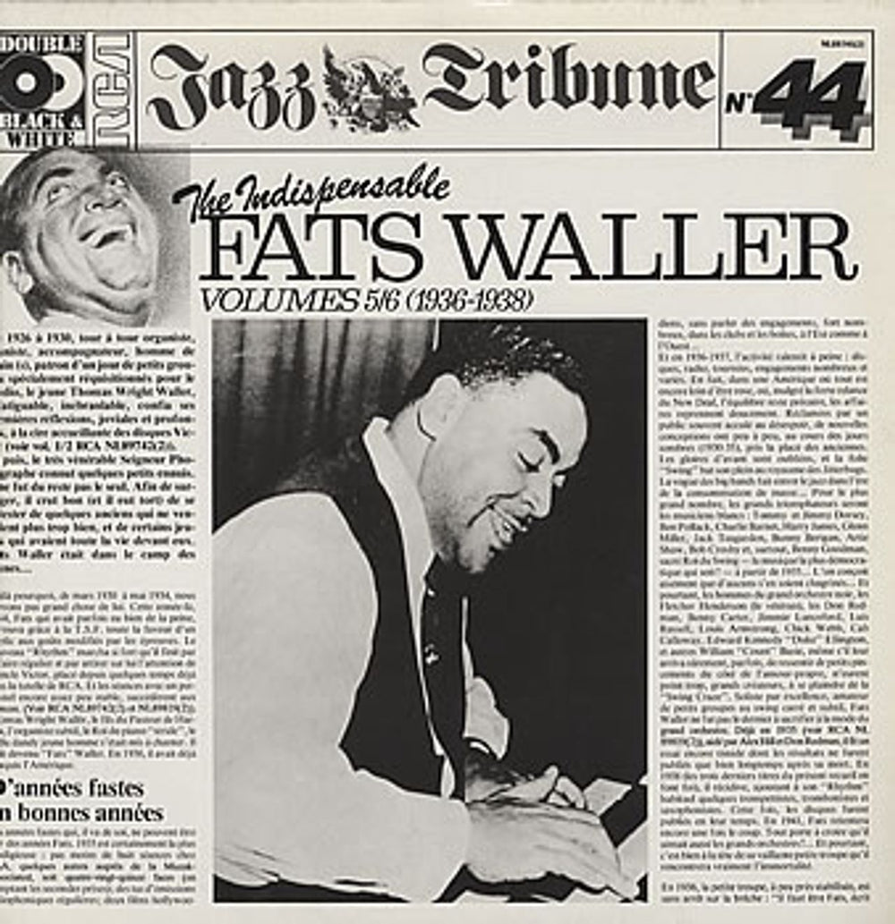 Fats Waller The Indispensable Fats Waller Volumes 5/6 (1936-1938) French 2-LP vinyl record set (Double LP Album) NL89745(2)