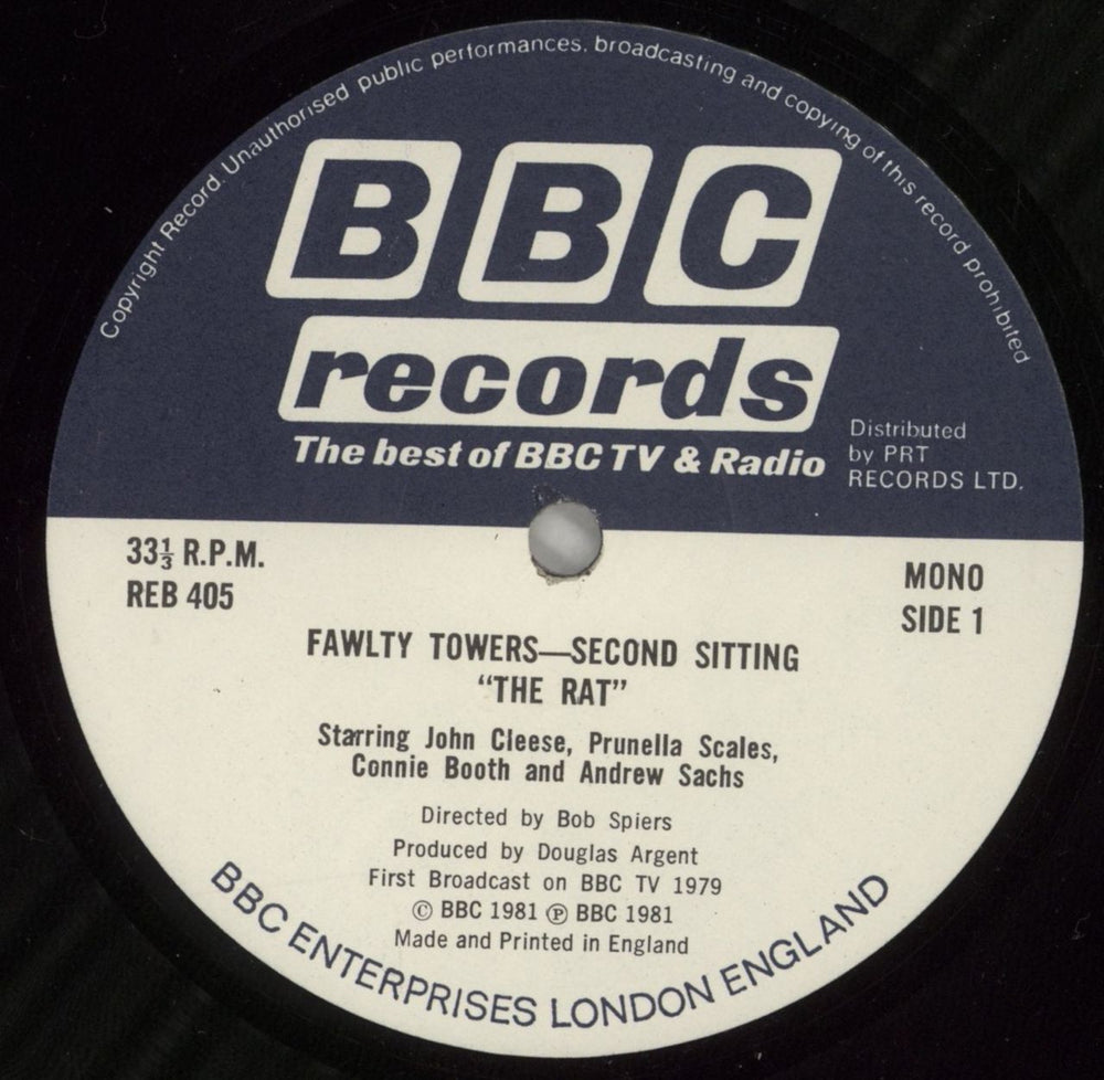 Fawlty Towers Second Sitting UK vinyl LP album (LP record) FTYLPSE251076