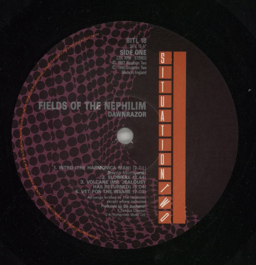 Fields Of The Nephilim Dawnrazor UK vinyl LP album (LP record) FIELPDA598500