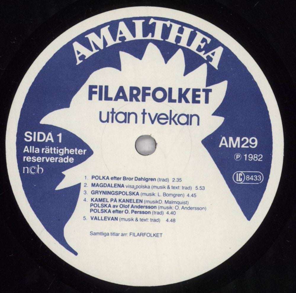 Filarfolket Utan Tvekan Swedish vinyl LP album (LP record) FK8LPUT835022