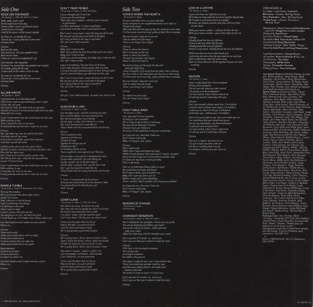 Firehouse Firehouse Dutch vinyl LP album (LP record) 1990