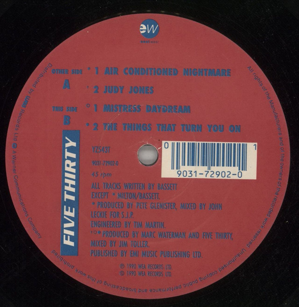 Five Thirty Air Conditioned Nightmare UK 12" vinyl single (12 inch record / Maxi-single) FTH12AI78648