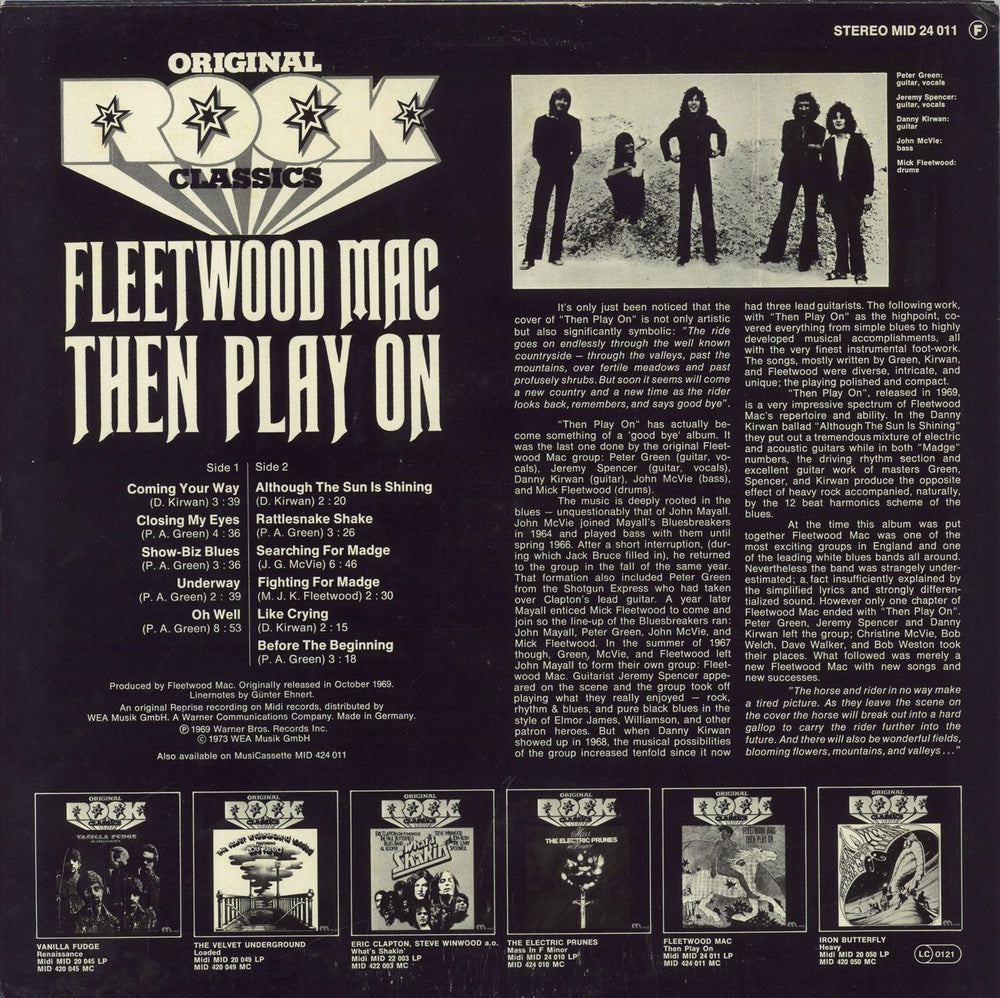 Fleetwood Mac Then Play On German vinyl LP album (LP record)