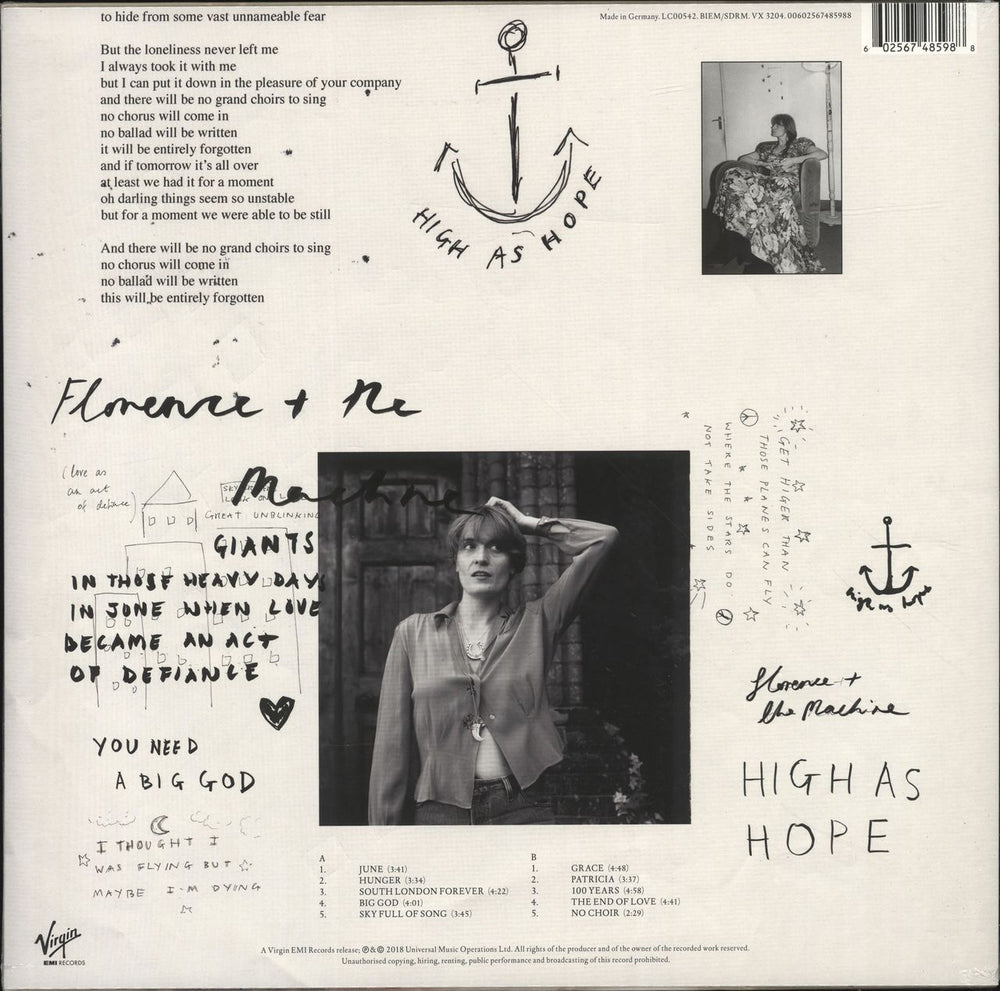 Florence + The Machine High As Hope - Yellow Vinyl - Sealed UK vinyl LP album (LP record) 602567485988
