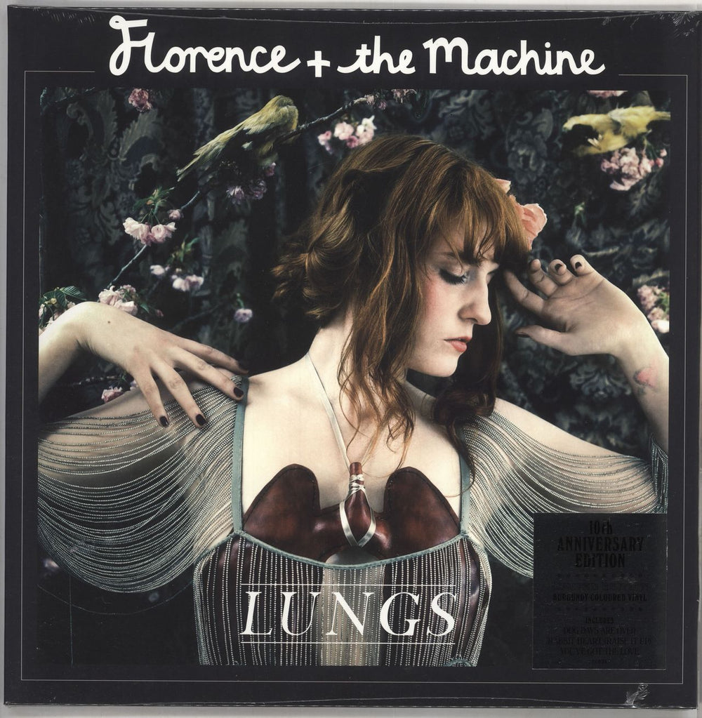 Florence + The Machine Lungs - Burgundy Vinyl - Sealed UK vinyl LP album (LP record) 7760367