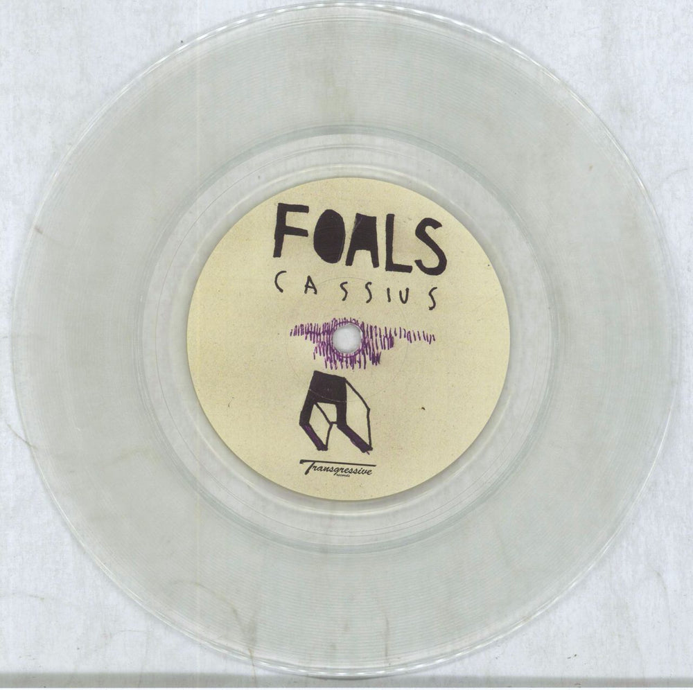 Foals Cassius - Clear Vinyl UK 7" vinyl single (7 inch record / 45) FOA07CA429300