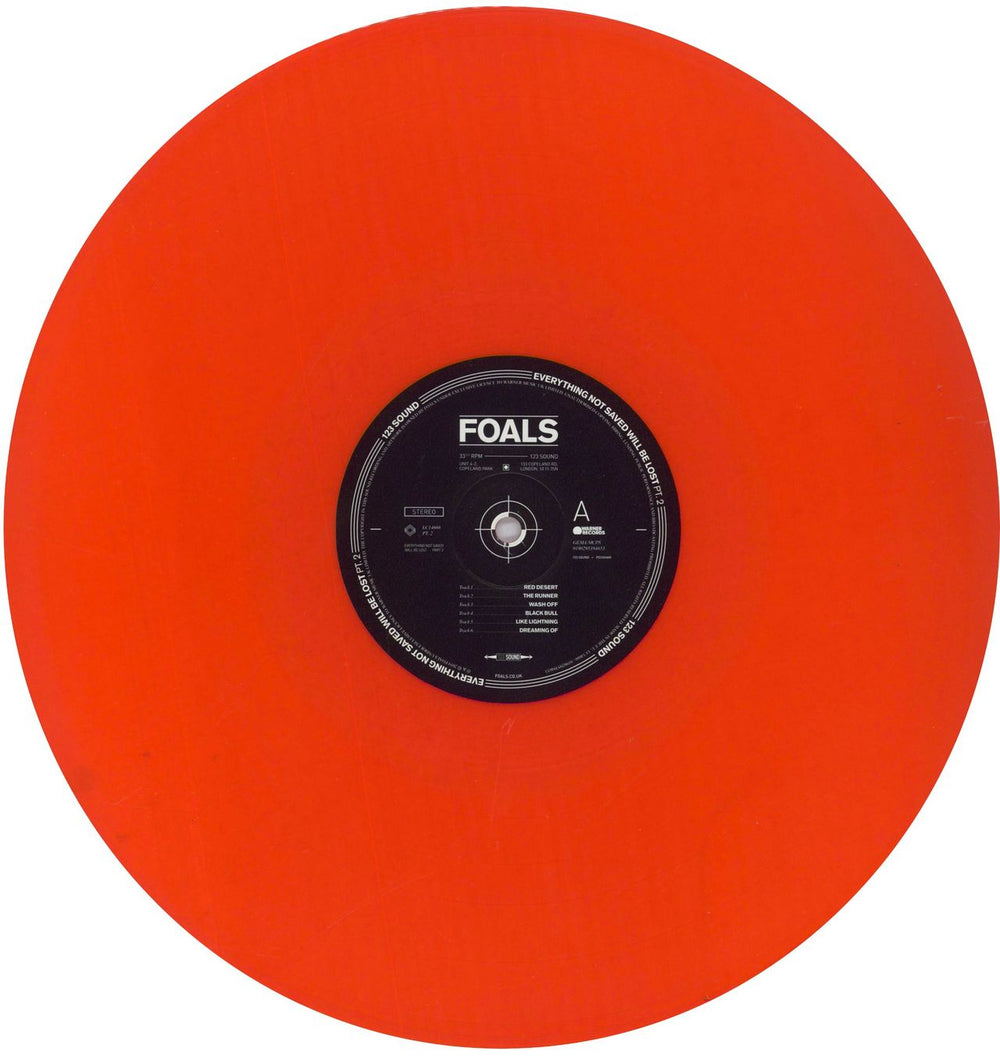 Foals Everything Not Saved Will Be Lost Part 2 - 180gm Neon Orange Vinyl UK vinyl LP album (LP record) FOALPEV834008