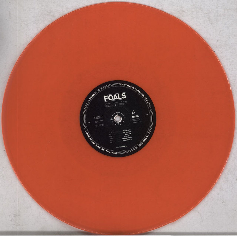 Foals Everything Not Saved Will Be Lost Part 2 - 180gm Neon Orange Vinyl UK vinyl LP album (LP record) FOALPEV840212