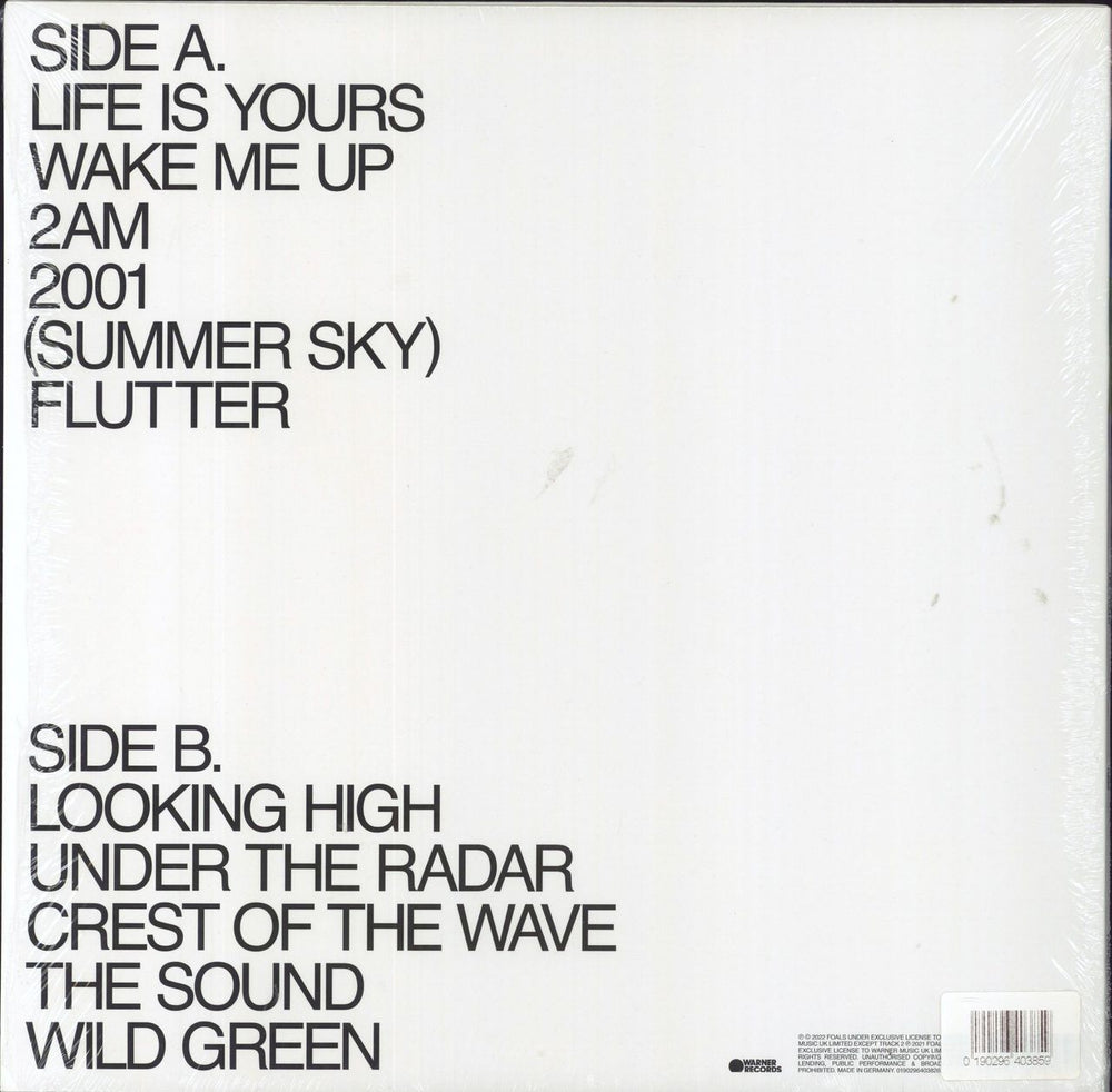 Foals Life Is Yours - Blue Vinyl UK vinyl LP album (LP record) 190296403859