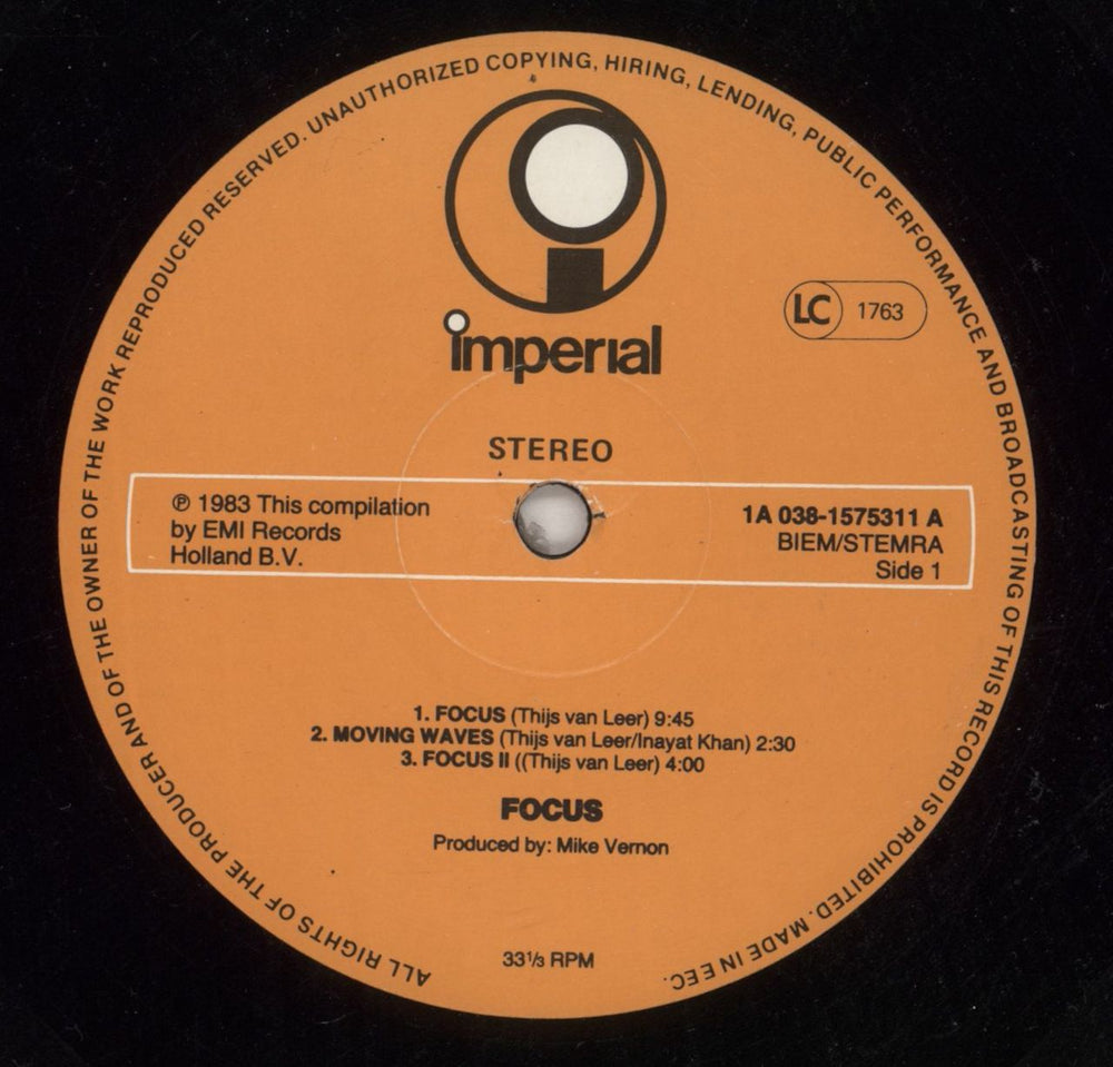 Focus Focus Dutch vinyl LP album (LP record) FOCLPFO869053