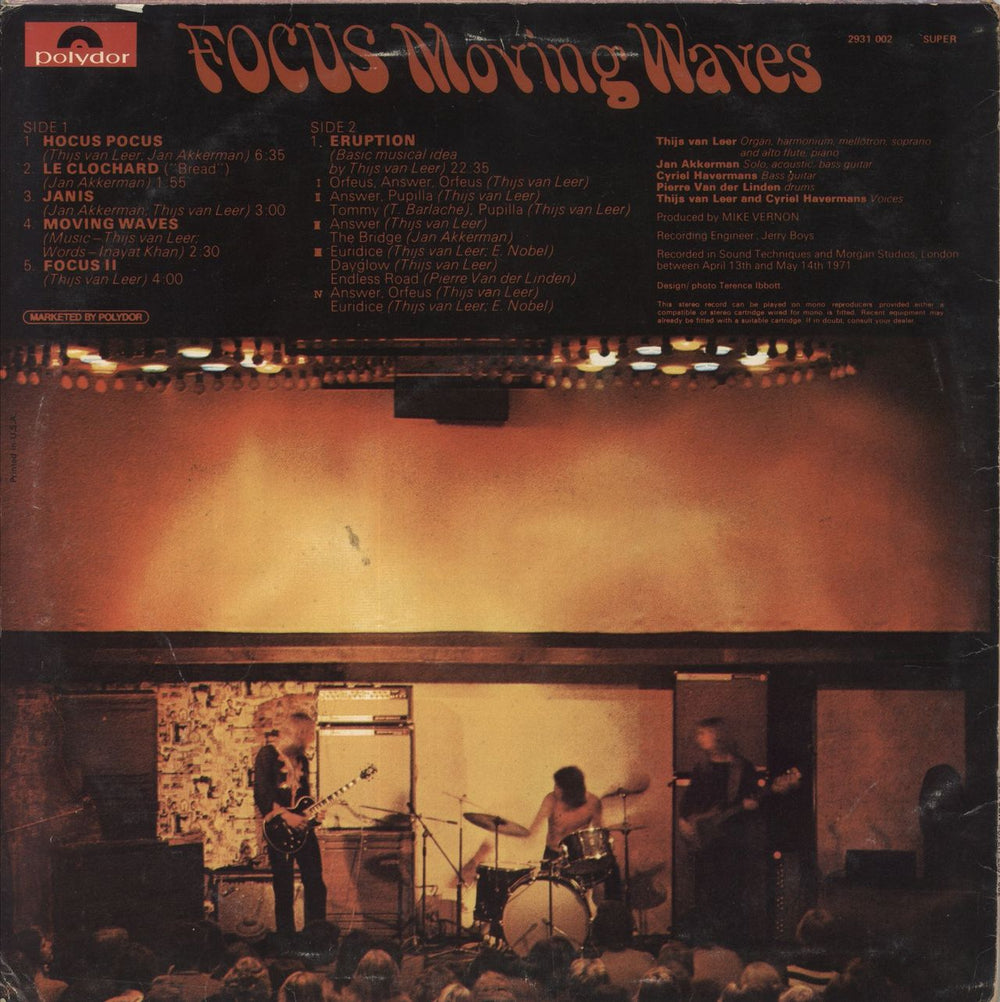 Focus Moving Waves - 3rd UK vinyl LP album (LP record)