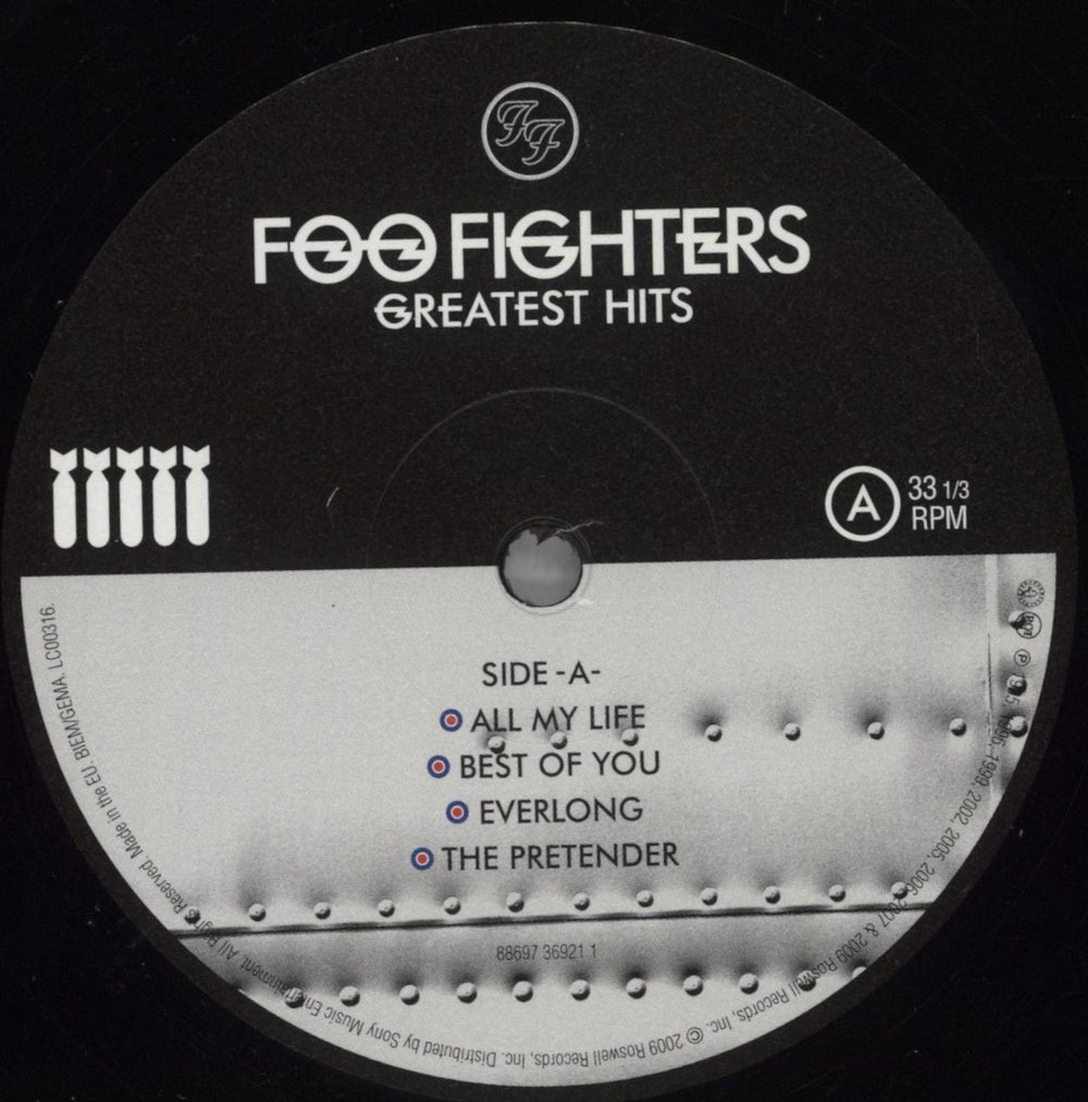 Foo Fighters Greatest Hits - 180gm - EX UK 2-LP vinyl record set (Double LP Album) FOO2LGR824002