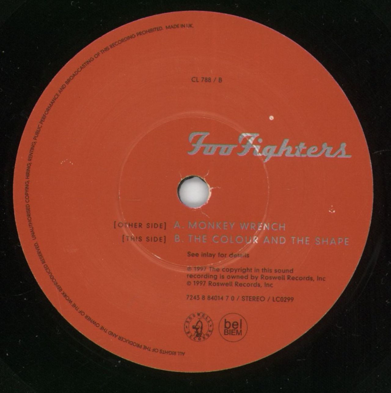 Foo Fighters Monkey Wrench - EX UK 7