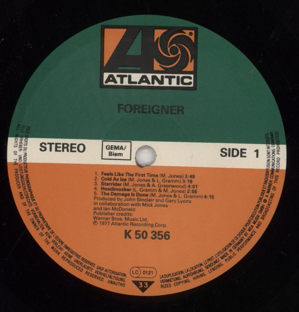 Foreigner Foreigner German vinyl LP album (LP record) FORLPFO574049