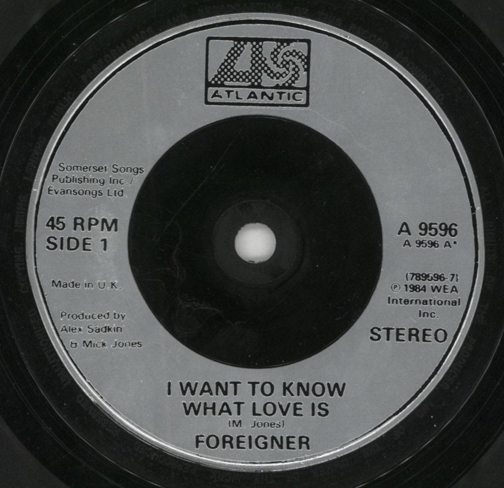 Foreigner I Want To Know What Love Is - Inj UK 7" vinyl single (7 inch record / 45) FOR07IW650374