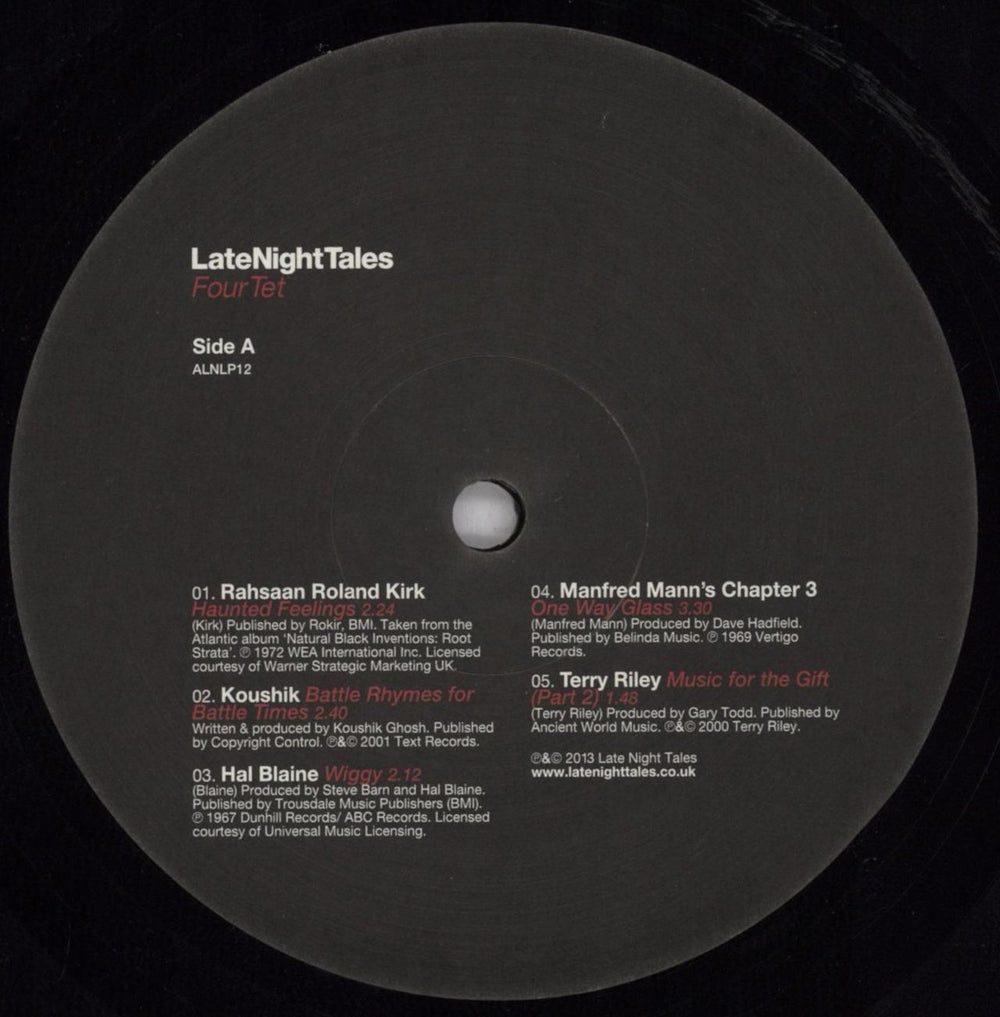 Four Tet LateNightTales UK 2-LP vinyl record set (Double LP Album) 4TT2LLA839378