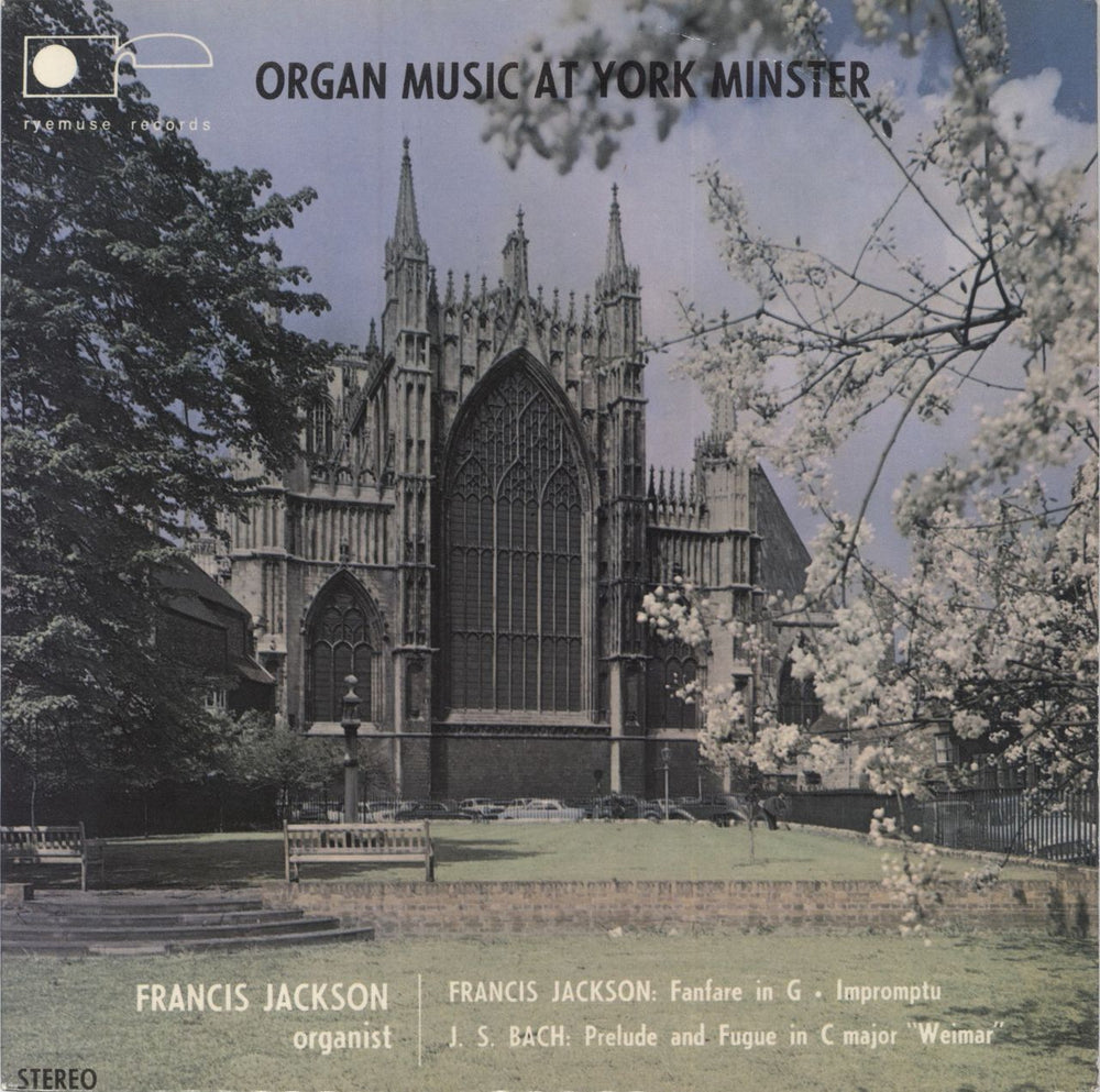 Francis Jackson Organ Music At York Minster - Autographed UK 7" vinyl single (7 inch record / 45) SRP7018