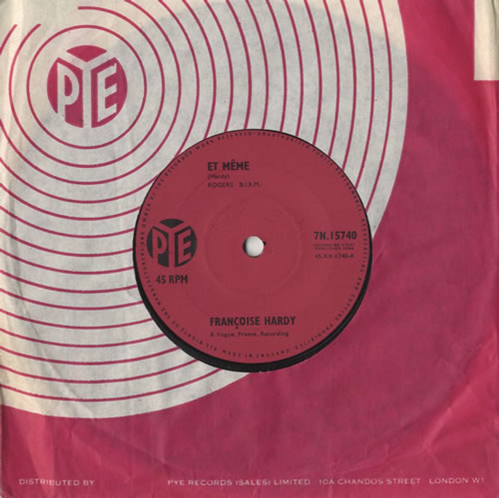 Françoise Hardy Et Même UK 7" vinyl single (7 inch record / 45) 7N.15740