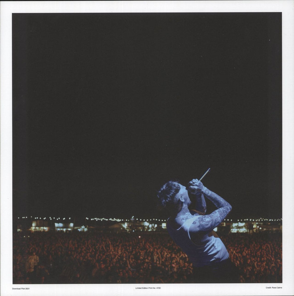 Frank Carter & The Rattlesnakes Sticky - Yellow With Blue Splattered Vinyl + Signed Sticker Sheet UK vinyl LP album (LP record) 2021