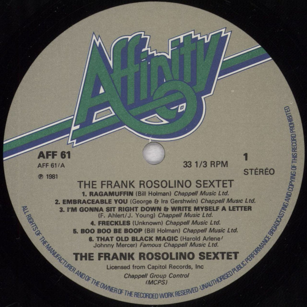 Frank Rosolino Frank Rosolino - shrink UK vinyl LP album (LP record) FG7LPFR833602