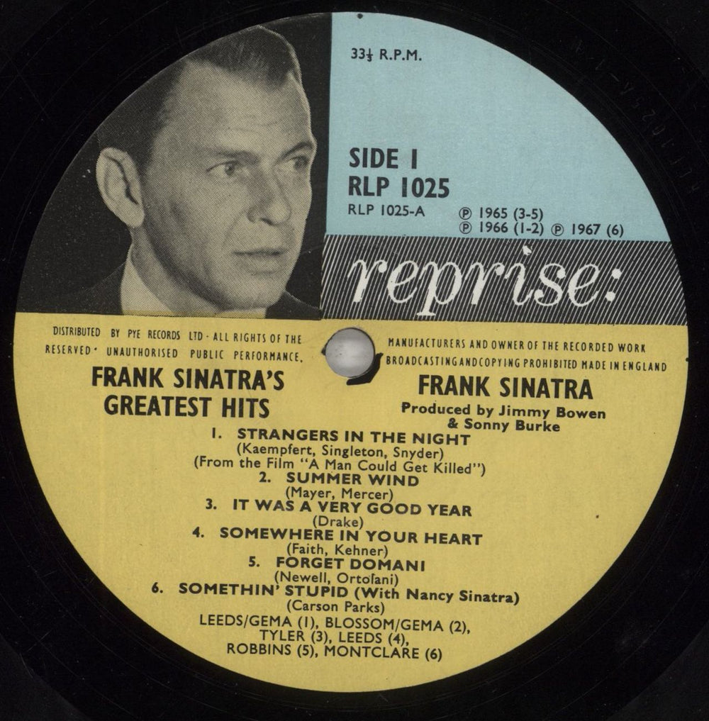 Frank Sinatra Greatest Hits UK vinyl LP album (LP record) FRSLPGR412088