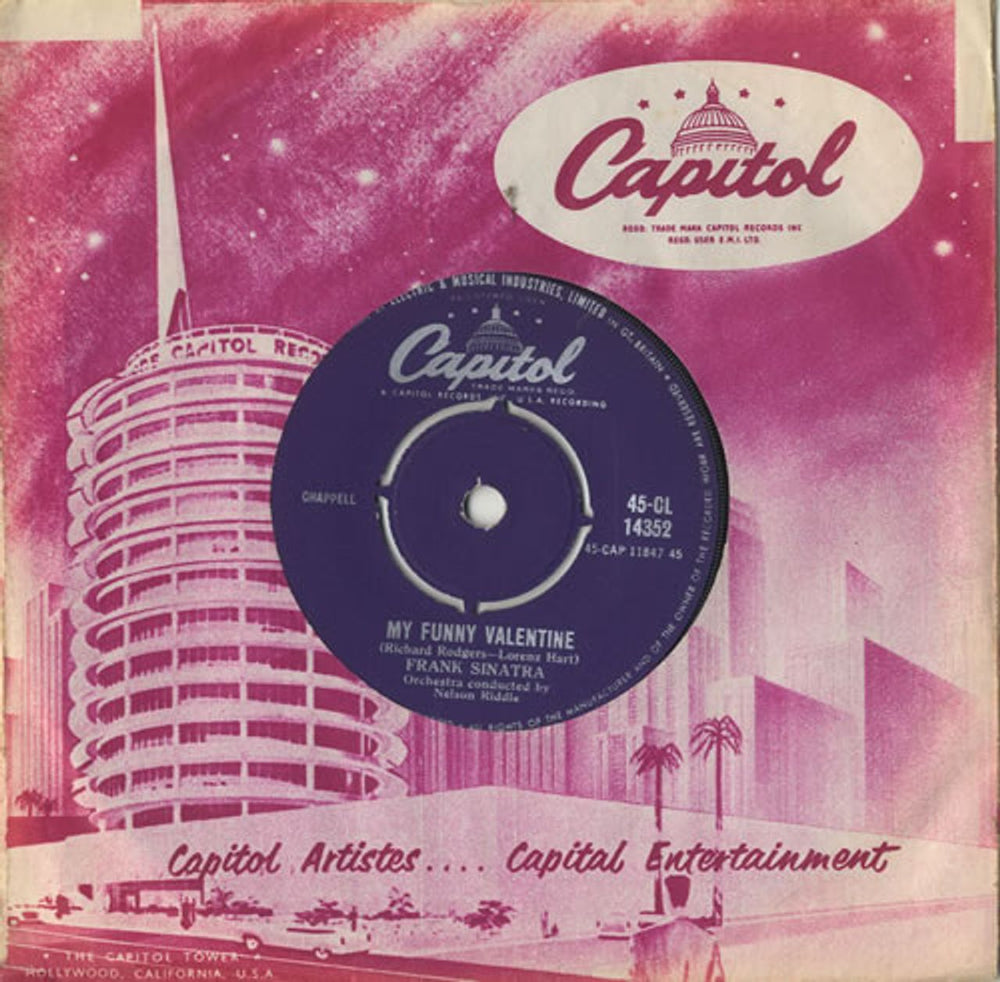 Frank Sinatra My Funny Valentine UK 7" vinyl single (7 inch record / 45) 45-CL14352