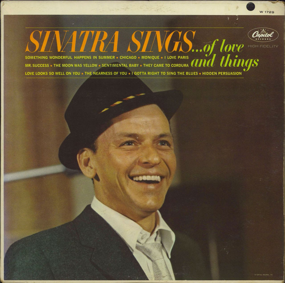 Frank Sinatra Sinatra Sings... Of Love And Things US vinyl LP album (LP record) W1729