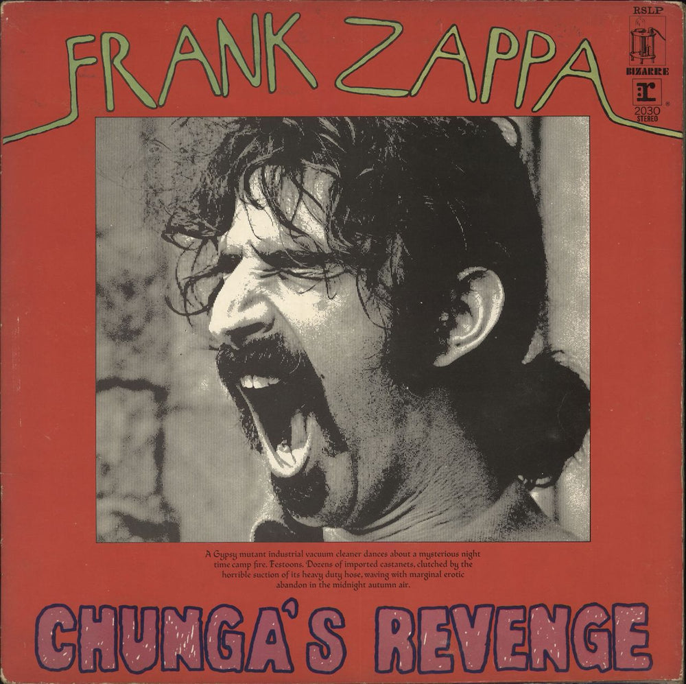 Frank Zappa Chunga's Revenge - 2½ UK vinyl LP album (LP record) RSLP2030