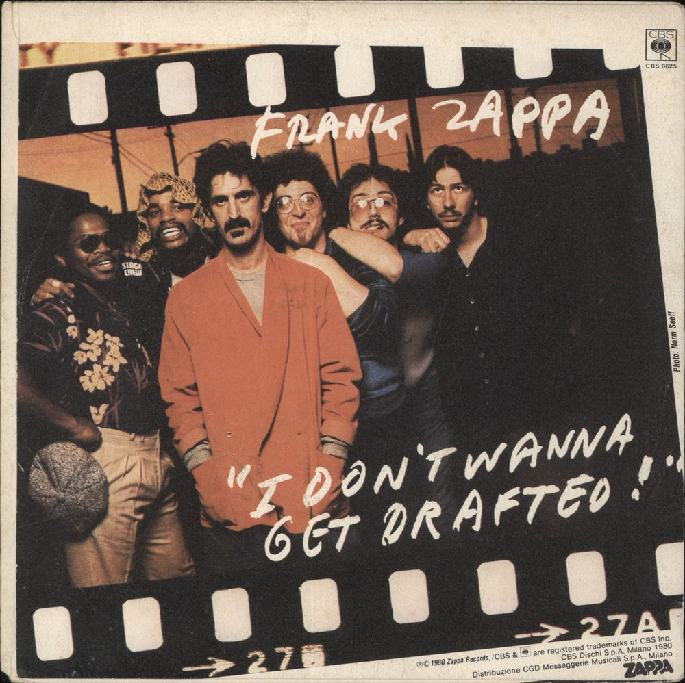 Frank Zappa I Don't Wanna Get Drafted Italian 7" vinyl single (7 inch record / 45)