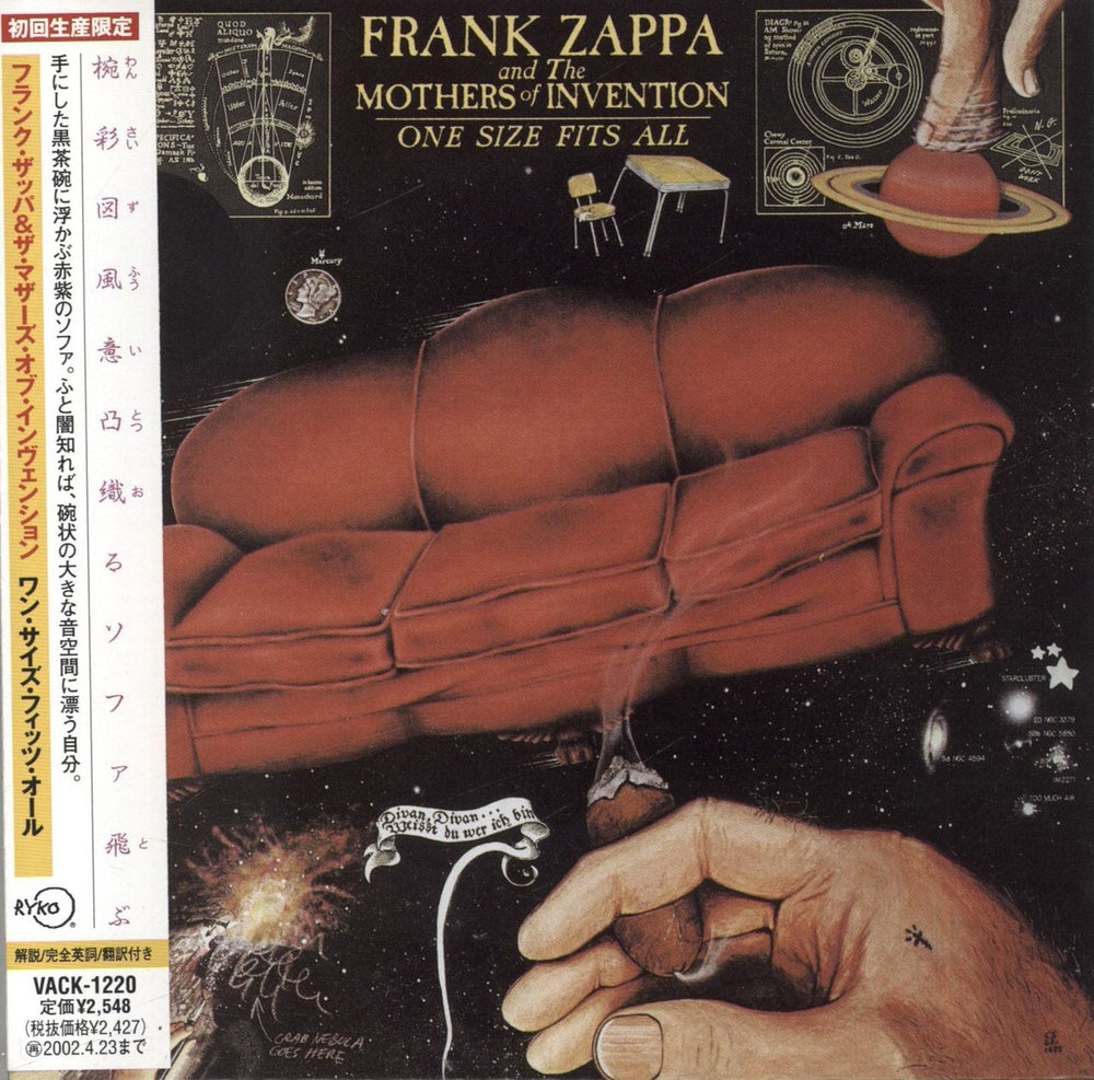 Frank Zappa One Size Fits All Japanese CD album (CDLP) VACK-1220