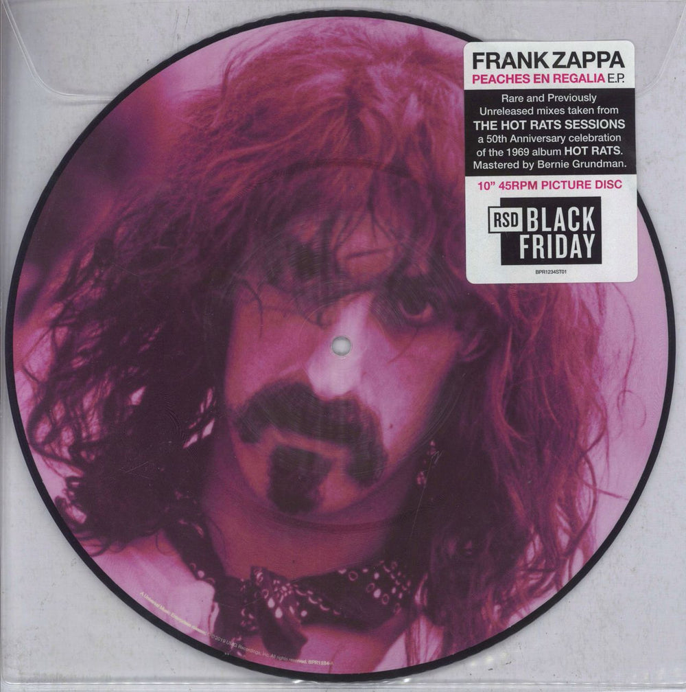 Frank Zappa Peaches En Regalia - RSD US 10" Vinyl Picture Disc (10 inch Record Single) BPR1234