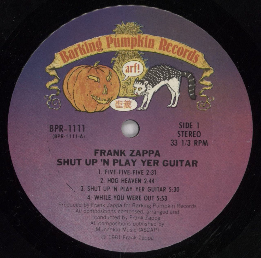 Frank Zappa Shut Up 'N Play Yer Guitar US vinyl LP album (LP record) ZAPLPSH741626