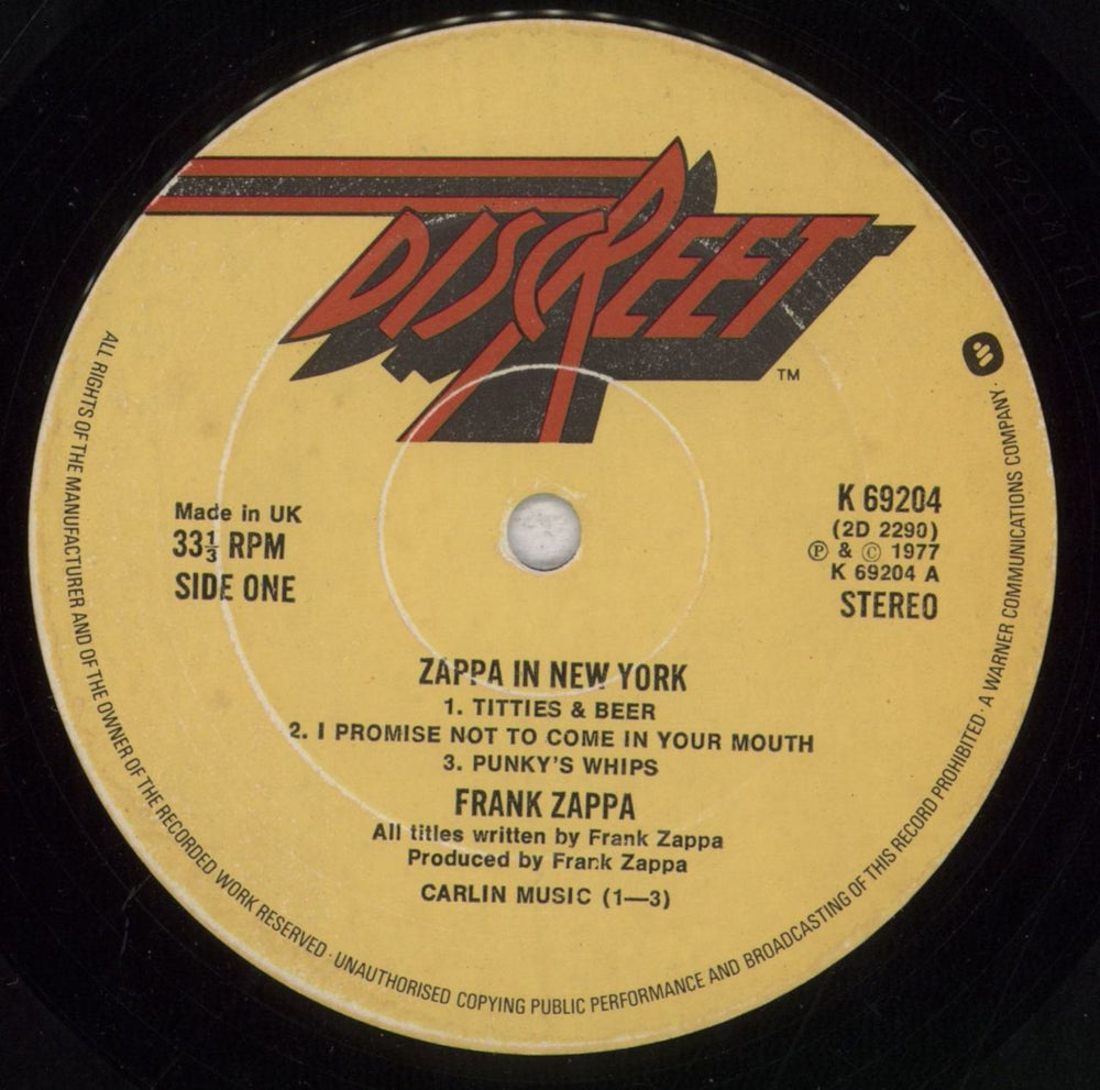 Frank Zappa Zappa In New York - 1st - VG UK 2-LP vinyl record set (Double LP Album) ZAP2LZA848248