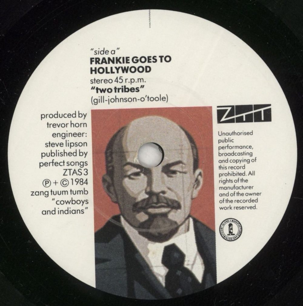 Frankie Goes To Hollywood Two Tribes UK 7" vinyl single (7 inch record / 45) FGT07TW40629