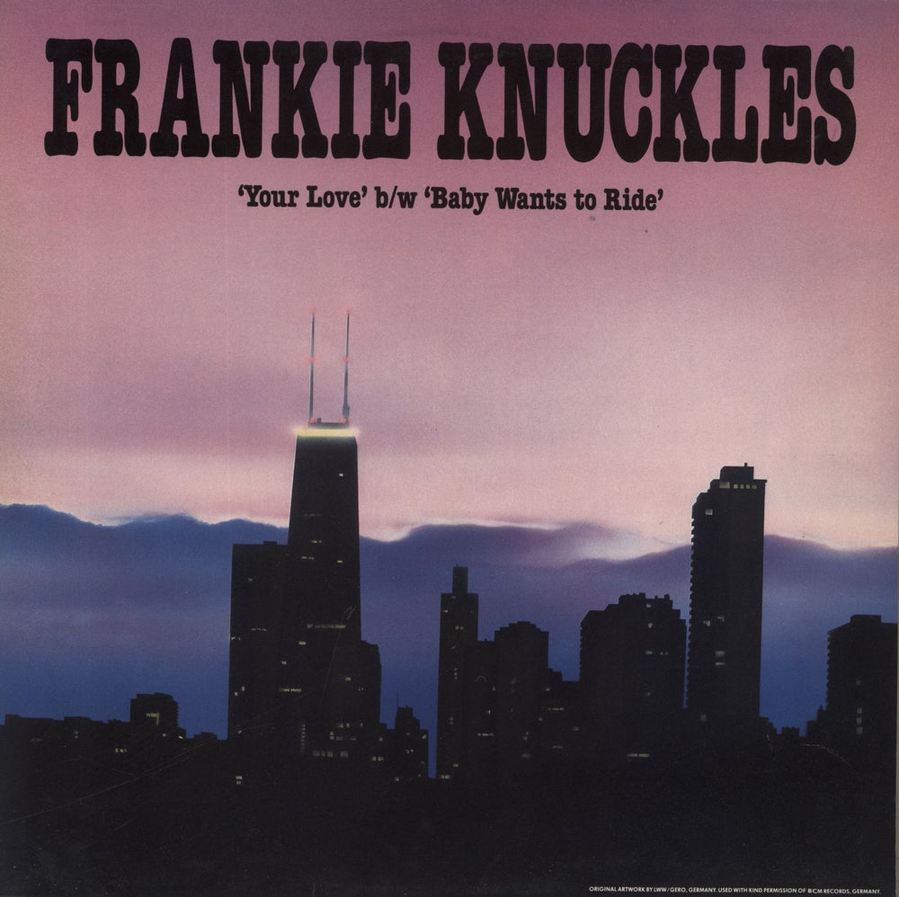 Frankie Knuckles Your Love / Baby Wants To Ride UK 12" vinyl single (12 inch record / Maxi-single) TRAXT3