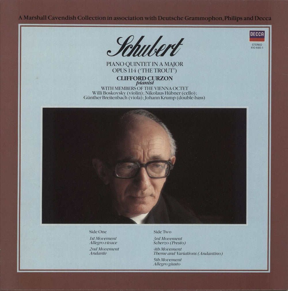 Franz Schubert Piano Quintet In A Major, Opus 114 + Magazine UK vinyl LP album (LP record)