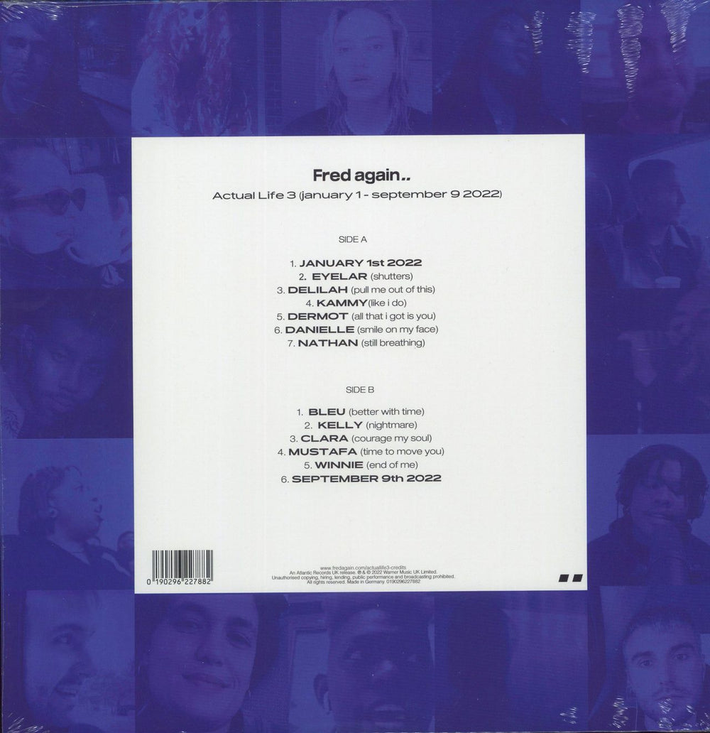 Fred Again Actual Life 3 [January 1 - September 9 2022] - Clear Vinyl - Sealed UK vinyl LP album (LP record) 57ILPAC870406